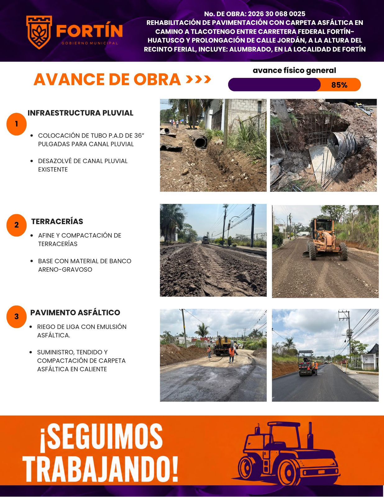 Registra gran avance la rehabilitación del camino a Tlacotengo