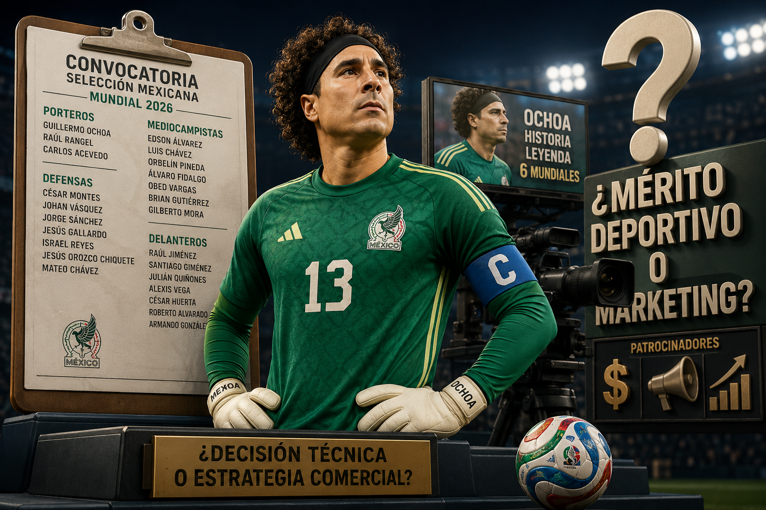 Ochoa, el debate que eclipsa al resto del Tri: la convocatoria mundialista entre el mérito deportivo y el marketing
