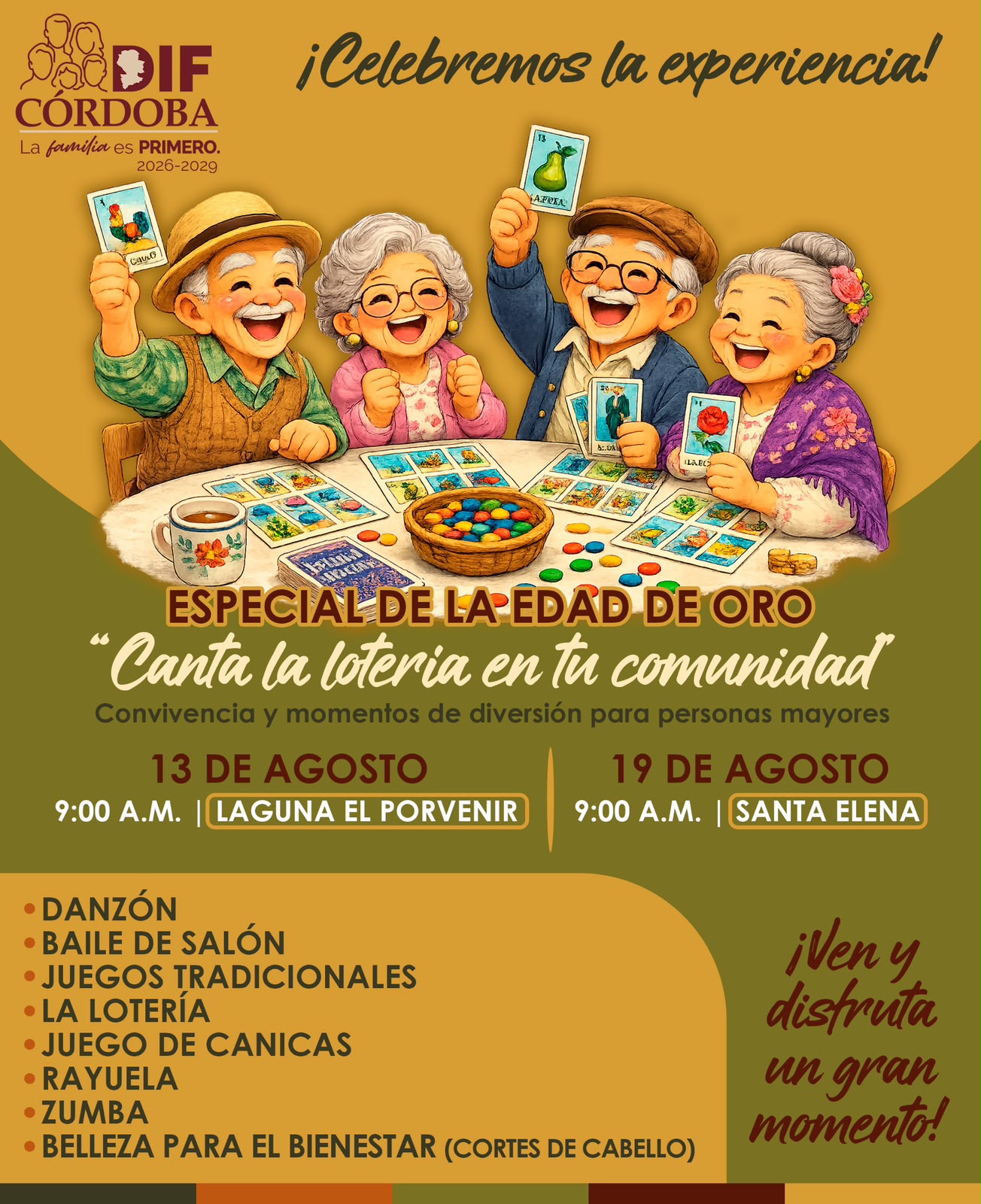 DIF invita a personas mayores a celebrar juntos la Edad de Oro